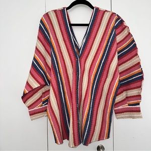 NWT Mara Hoffman Bianca Top in Rainbow Stripes XL